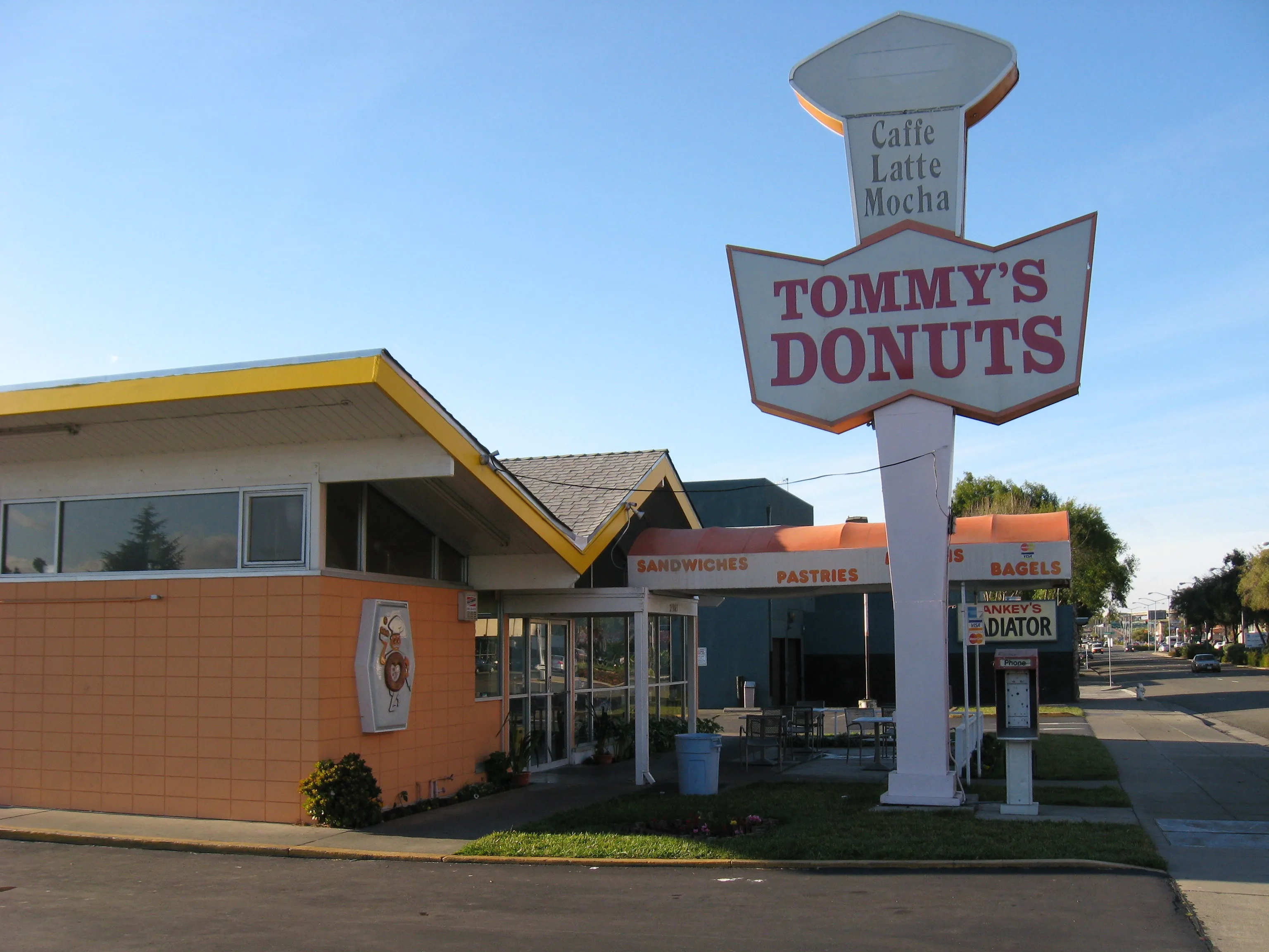 The Tommy's Donuts painted yellow